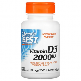 Doctor`s Best Витамин D3 (2000 ЕД) 180 капс